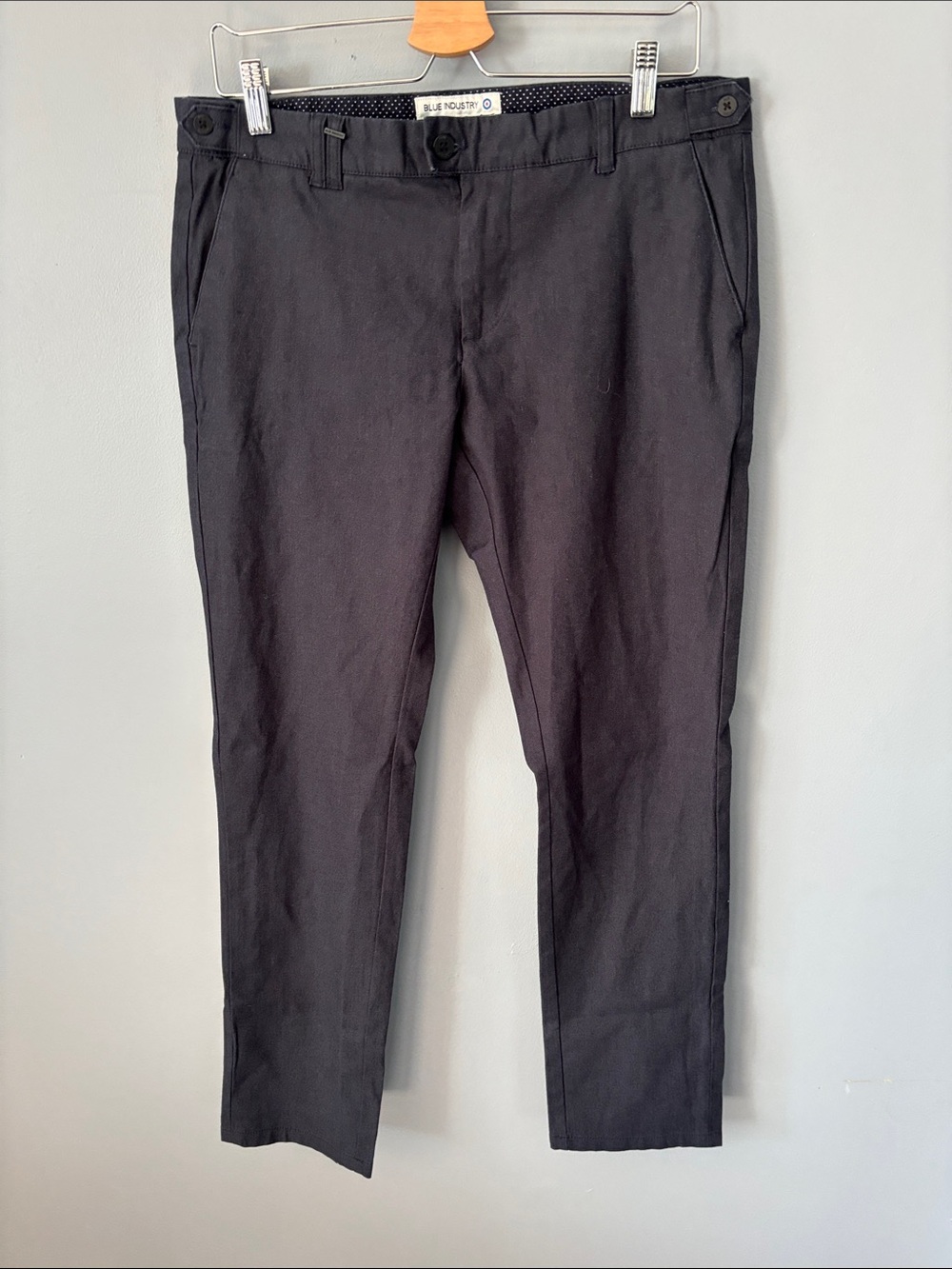 Men's Navy Chino Pants - Tailored Fit